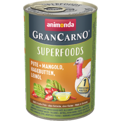 ANIMONDA GranCarno Superfoods Indyk, burak, owoce dzikiej róży, olej lniany 400g 24x 400g