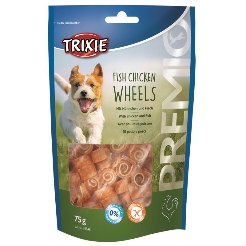TRIXIE Premio Fish Chicken Wheels 75g
