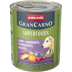 ANIMONDA GranCarno Superfoods Jagnięcina, amarantus, żurawina, olej z łososia 800g 800g