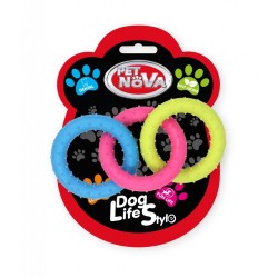 PET NOVA 3 połączone kółka o aromacie mięty 18,5cm - kolorowe