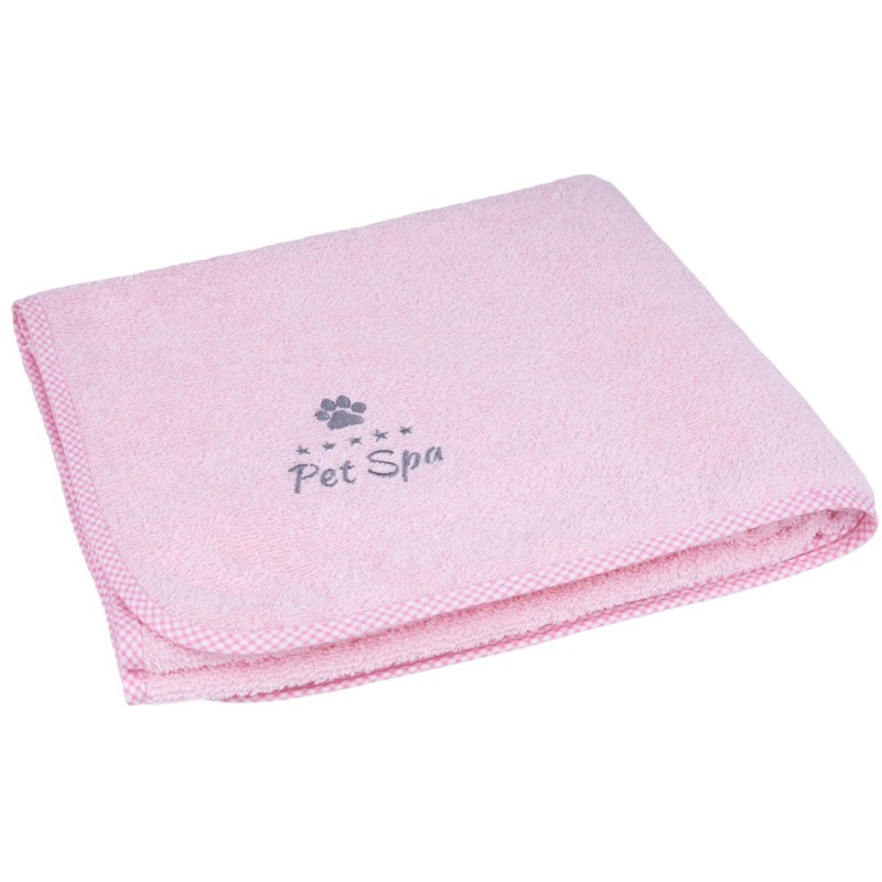 AMIPLAY Spa Ręcznik kąpielowy dla psa - Różowy S