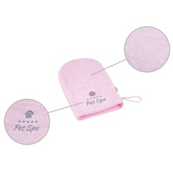 AMIPLAY Spa Rękawica kąpielowa dla psa - Różowa L-XL