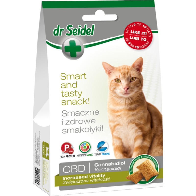 DR SEIDEL Smakołyki z CBD na zwiekszoną witalność u kotów 50g