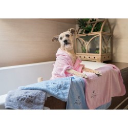 AMIPLAY Spa Pelerynka kąpielowa dla psa - Różowa 25 cm