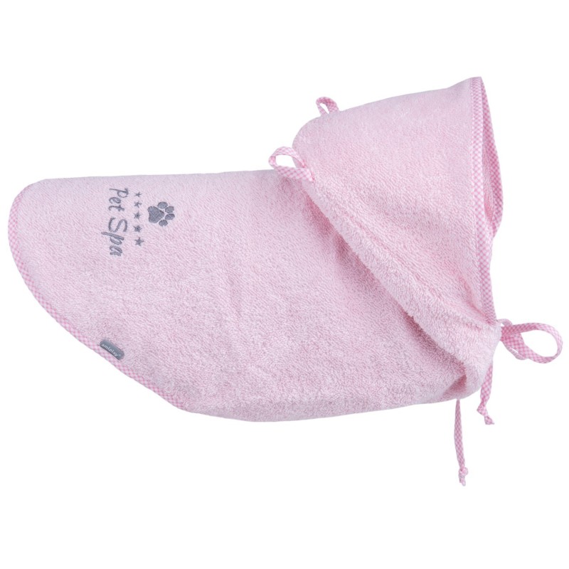 AMIPLAY Spa Pelerynka kąpielowa dla psa - Różowa 30 cm