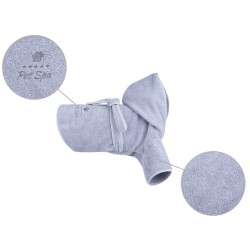 AMIPLAY Spa Szlafrok kąpielowy dla psa - Szary 40 cm
