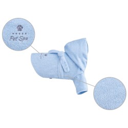 AMIPLAY Spa Szlafrok kąpielowy dla psa - Niebieski 45 cm