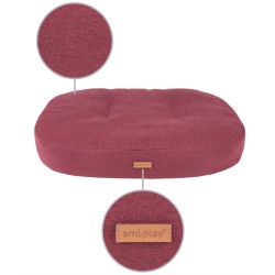 AMIPLAY Montana Materac owalny - Bordowy XL