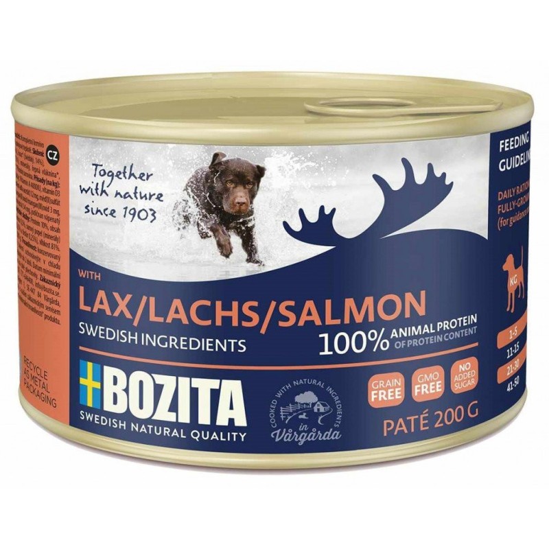BOZITA Łosoś - mokra karma dla psa (puszka) 12x 625g