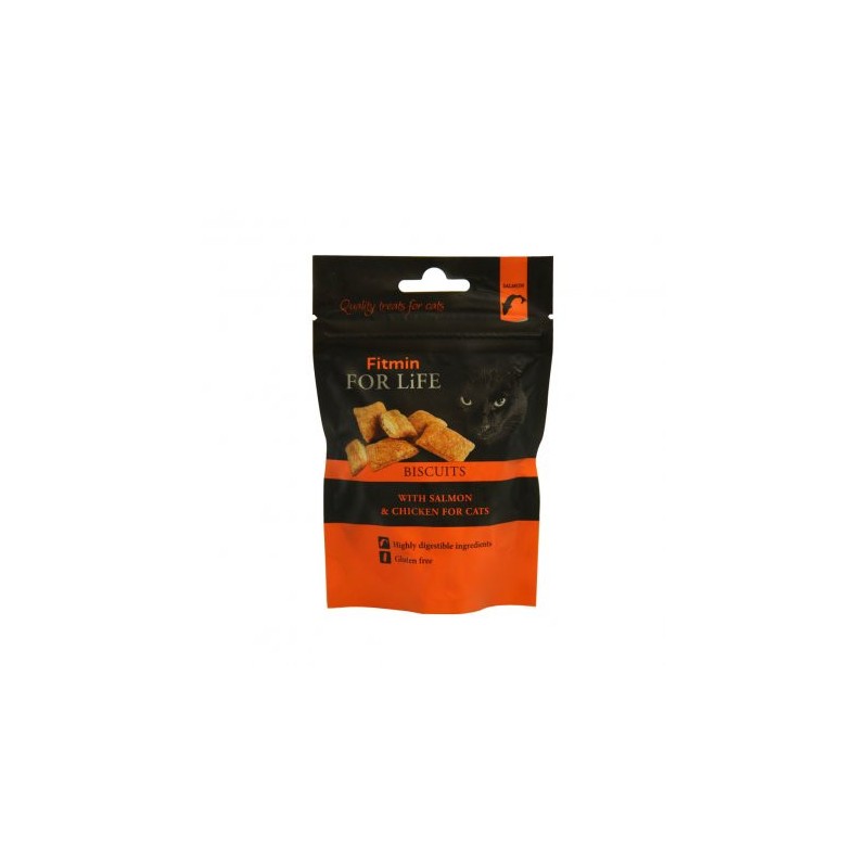 FITMIN Cat Biscuits with Salmon and Chicken 50g