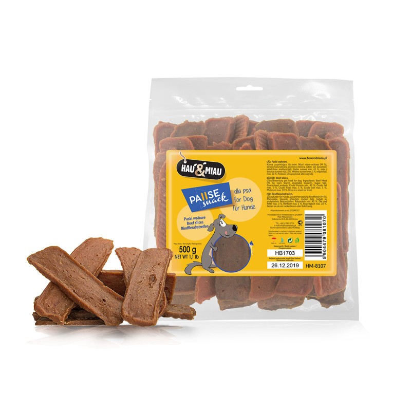 HAU MIAU paski wołowe 500g