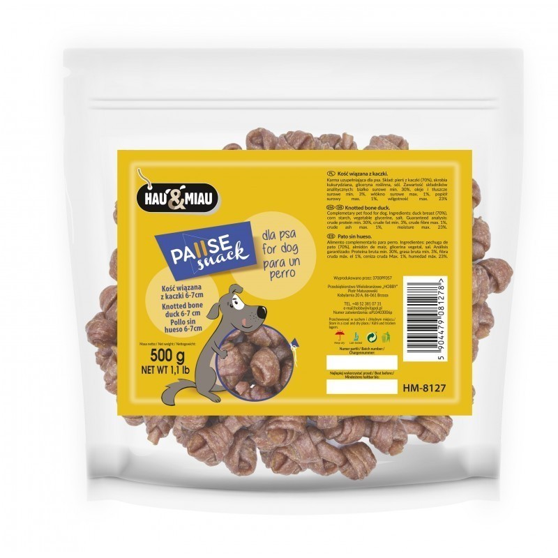 HAU MIAU kość wiązana z kaczki 6-7cm 500g