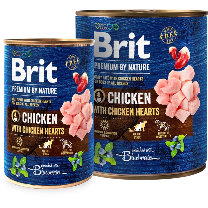 BRIT Premium By Nature Chicken & Hearts (puszka) 400g