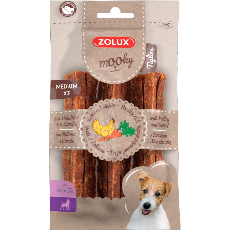 ZOLUX Przysmak MOOKY Premium Tiglies drób marchewka S (8 szt.)