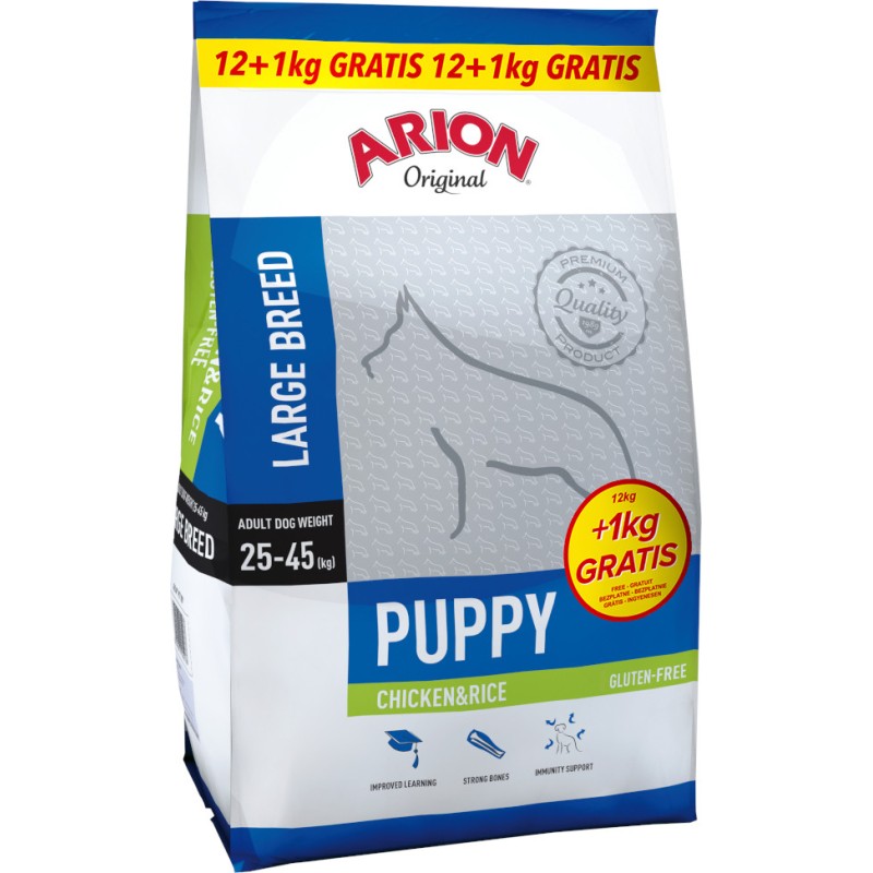 ARION Original Puppy Large Chicken & Rice 12kg + 1kg GRATIS