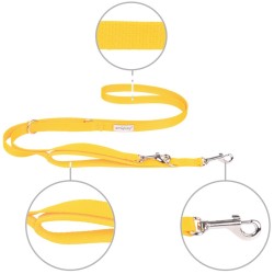 AMIPLAY Smycz regulowana 7 in 1 Samba - Żółta S