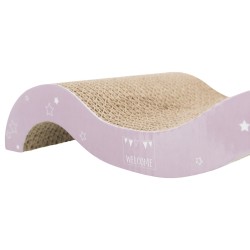 TRIXIE Drapak kartonowy Junior fala 38 × 7 × 18 cm - liliowy / miętowy