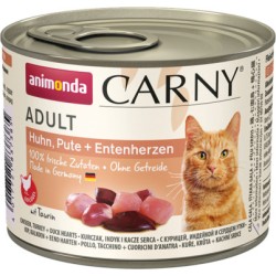 ANIMONDA Carny Adult - Kurczak, Indyk i kacze serca 200g 12x 200g