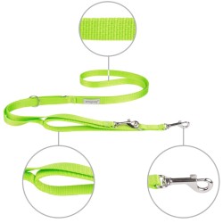 AMIPLAY Smycz regulowana 7 in 1 Samba - Zielona L