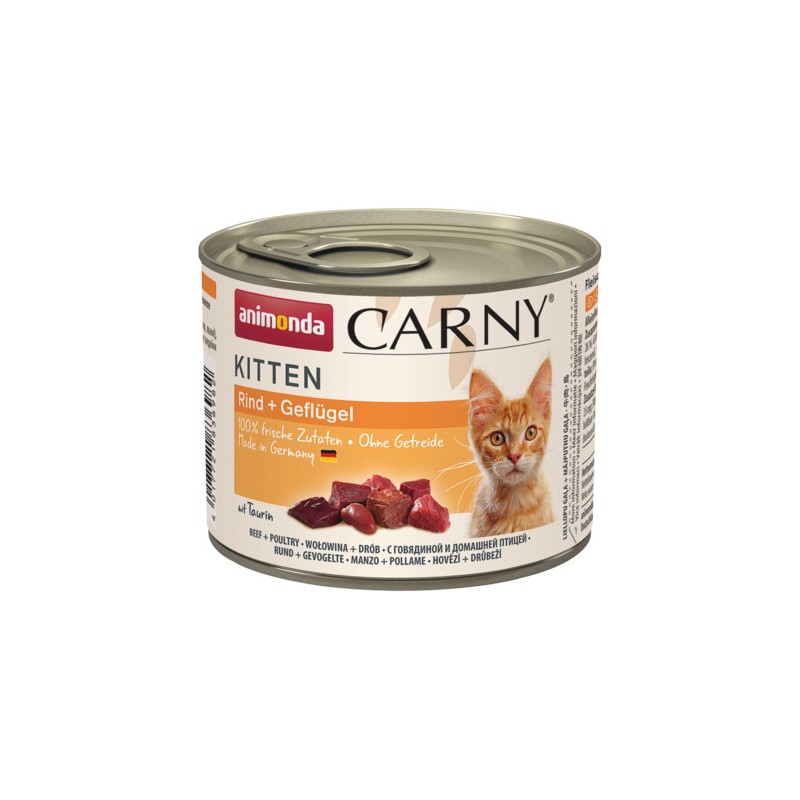 ANIMONDA Carny Kitten - Wołowina i drób 200g 6x 200g