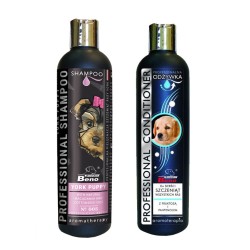 Zestaw dla szczeniąt rasy Yorkshire terrier: Szampon i Odżywka SUPER BENO PROFESSIONAL