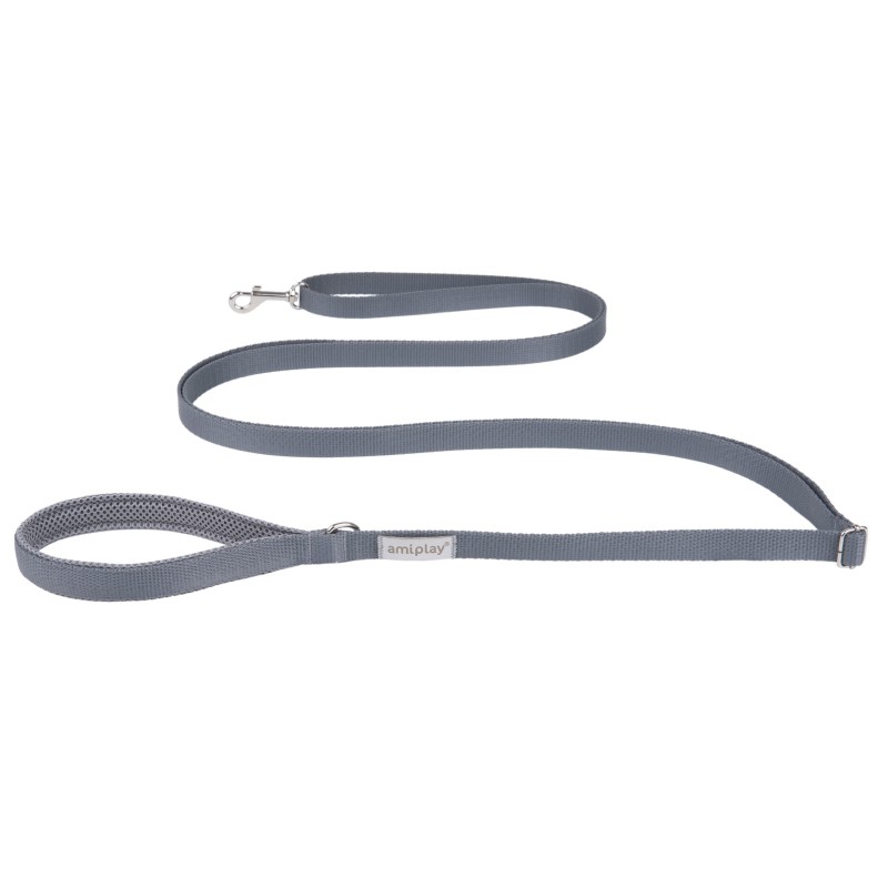 AMIPLAY Smycz regulowana Easy Fix Samba - Szara L