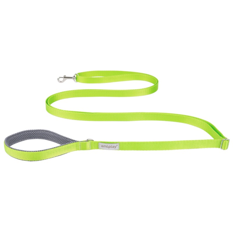 AMIPLAY Smycz regulowana Easy Fix Samba - Zielona M