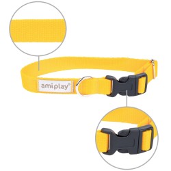 AMIPLAY Obroża regulowana Samba - Żółta S