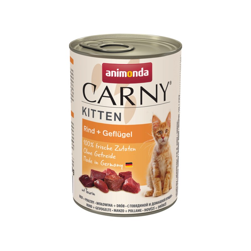 ANIMONDA Carny Kitten - Wołowina i drób 400g 6x 400g