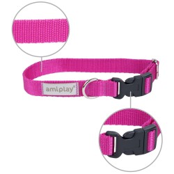 AMIPLAY Obroża regulowana Samba - Różowa M