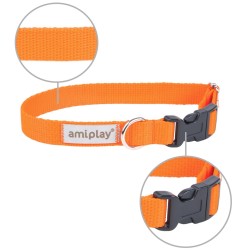 AMIPLAY Obroża regulowana Samba - Pomarańczowa S