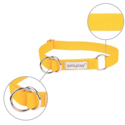AMIPLAY Obroża półzaciskowa Samba - Żółta M
