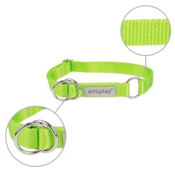 AMIPLAY Obroża półzaciskowa Samba - Zielona XL