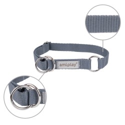 AMIPLAY Obroża półzaciskowa Samba - Szara L