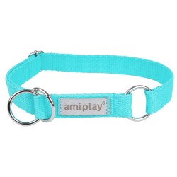 AMIPLAY Obroża półzaciskowa Samba - Turkusowa XL