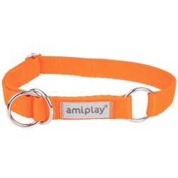 AMIPLAY Obroża półzaciskowa Samba - Pomarańczowa XL