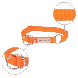 AMIPLAY Obroża półzaciskowa Samba - Pomarańczowa XL