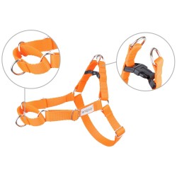 AMIPLAY Szelki regulowane EASY GO Samba - Pomarańczowe M