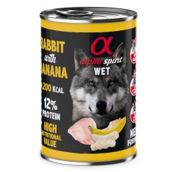 ALPHA SPIRIT Królik z bananem 400g