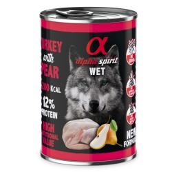 ALPHA SPIRIT Indyk z gruszką 400g