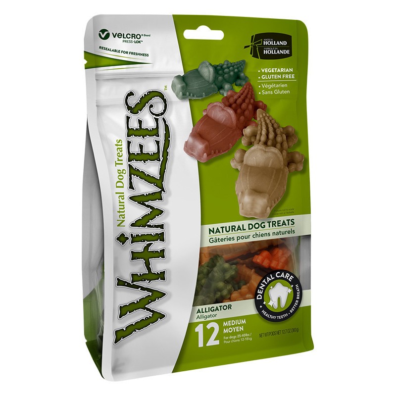 WHIMZEES Gryzaki dentystyczne Aligator M 12 szt.