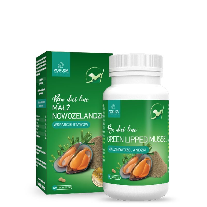 POKUSA RawDietLine Green Lipped Mussel (Małża nowozelandzka) 120 tabl.