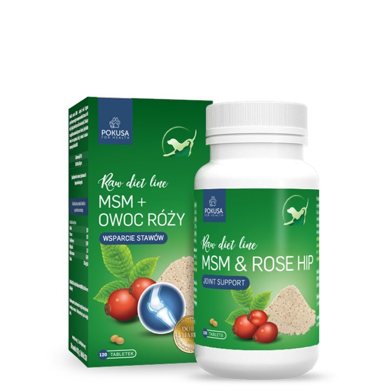 POKUSA RawDietLine MSM plus Rose Hip 120 tabl.