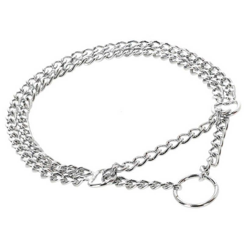 DINGO Obroża łańcuszkowa zaciągana - podwójna 2 x 45 cm