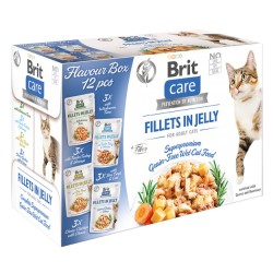 BRIT CARE CAT Fillets in Jelly Flavour Box saszetki z galaretką (12x 85g)