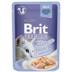 BRIT PREMIUM CAT Salmon Jelly Fillets Adult - łosoś w galaretce 85g
