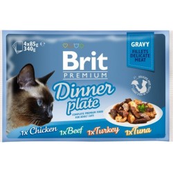 BRIT PREMIUM CAT Dinner Plate Gravy saszetki w sosie (4x 85g)