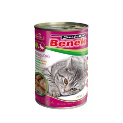 SUPER BENEK Kot Chunks - Indyk z kaczką 415g