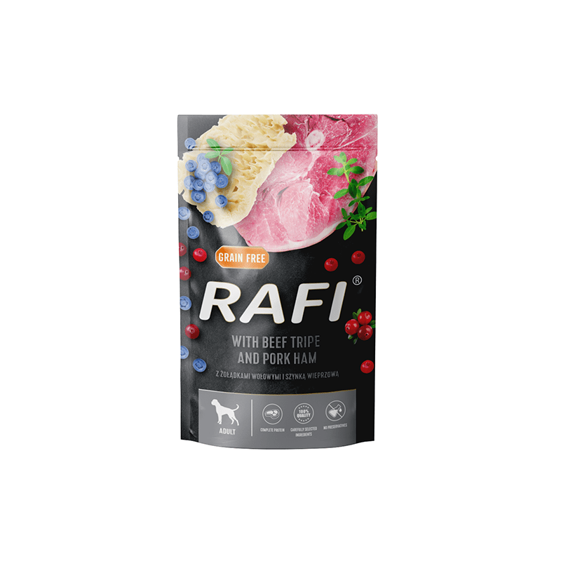 DOLINA NOTECI Rafi z żołądkami wołowymi i szynką 500g (saszetka)