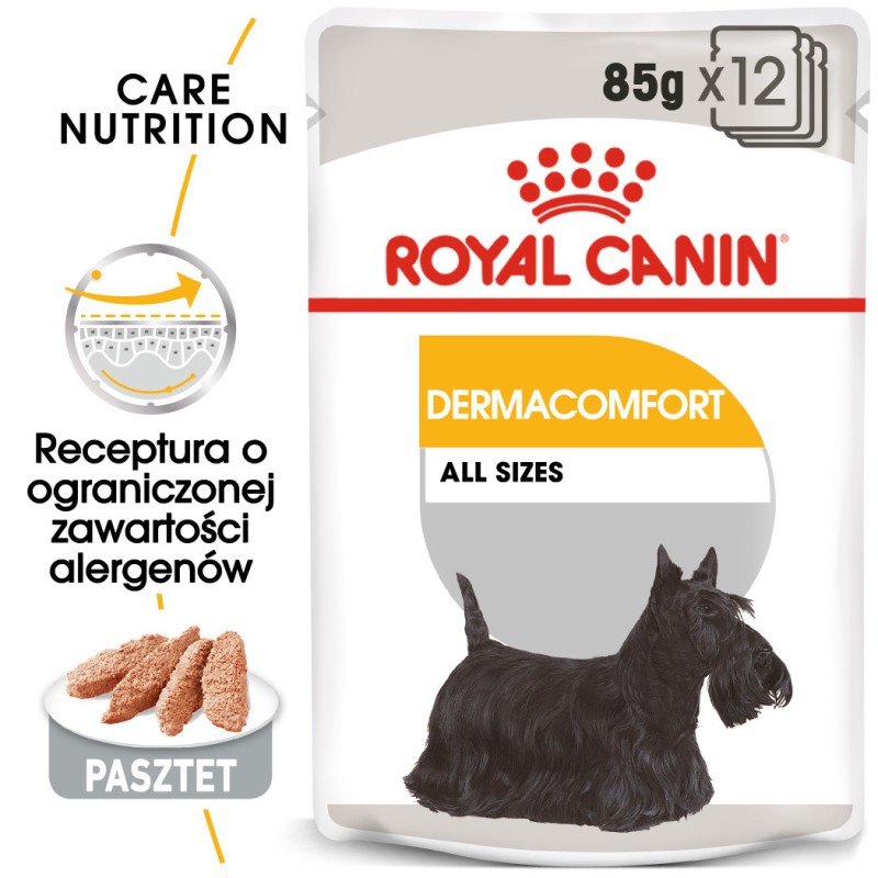 ROYAL CANIN CCN Dermacomfort karma mokra - pasztet dla psów dorosłych o wrażliwej skórze, skłonnej do podrażnień 85g